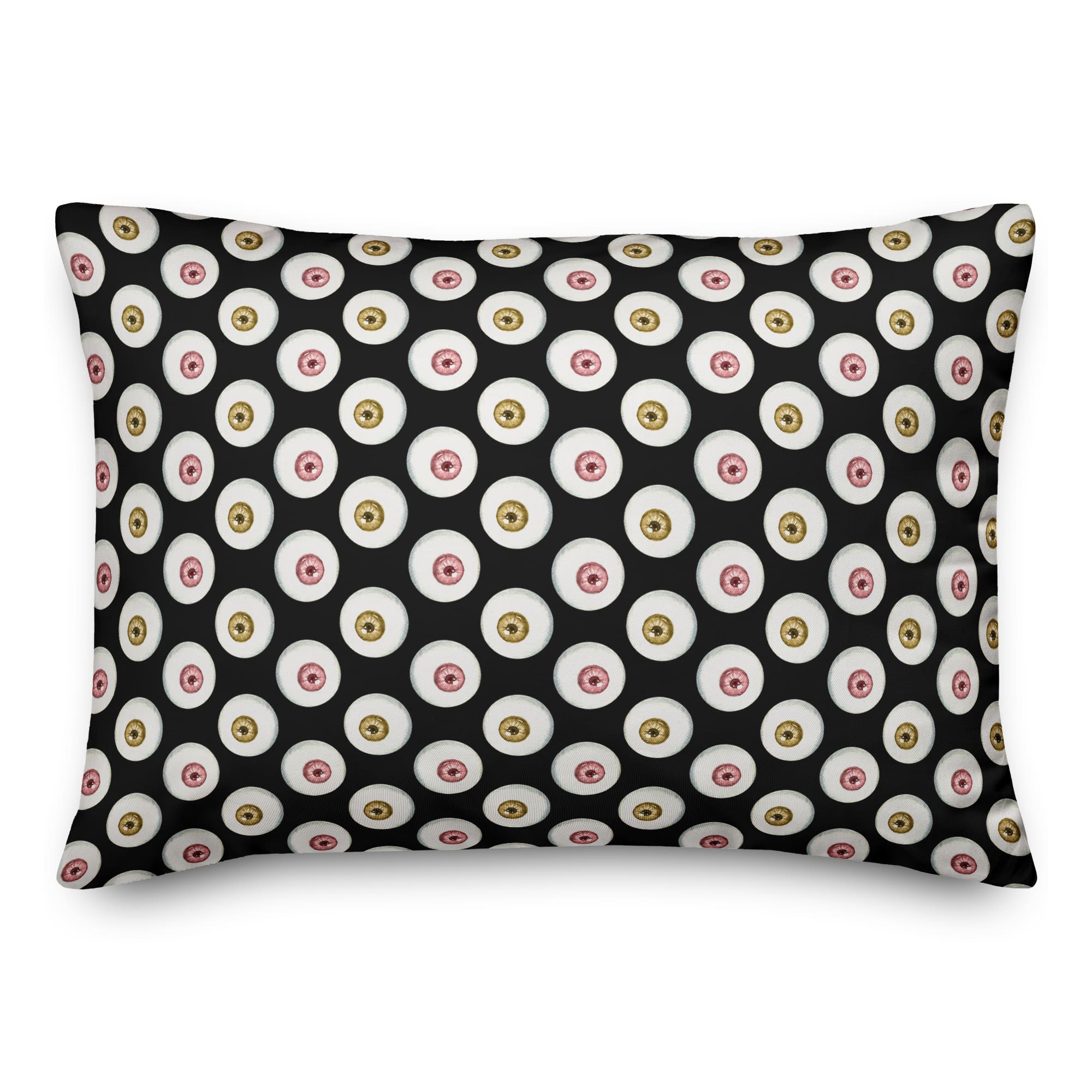 Pink & Gold Eyeballs Throw Pillow